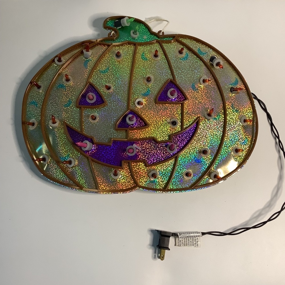 Sienna Flickering Fright Holographic Illumination Indoor Outdoor Pumpkin Light